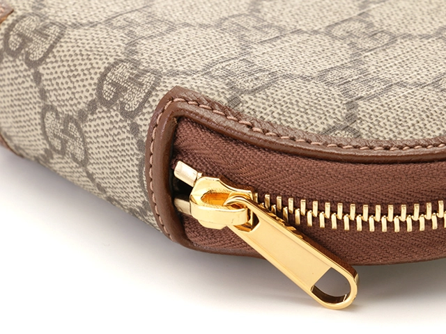 GUCCI　グッチ　ホースビット1955　GGスプリーム　PVC/レザー　ブラウン/ベージュ　622040　コインケース　2147100537475【207】