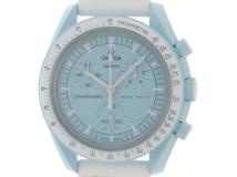 SWATCH スウォッチ　MISSION TO MERCURY オメガコラボ　S033L100　アイスブルー　バイオセラミック　メンズ　クォーツ　2147100540048【431】