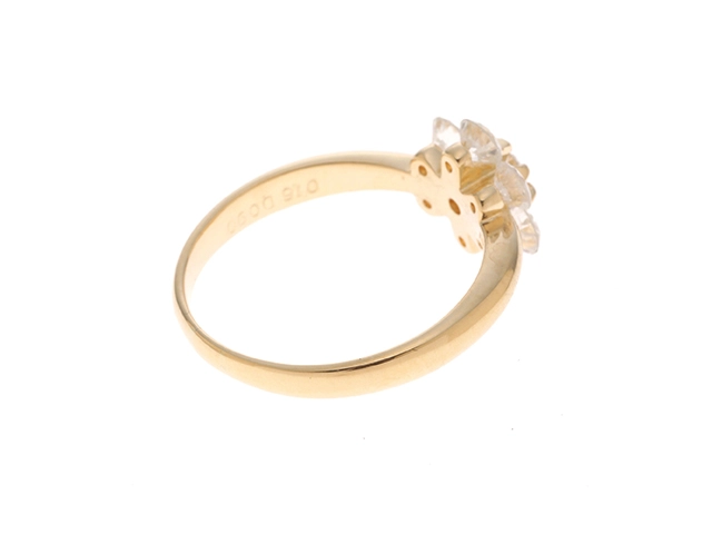 JEWELRY ノンブランド ジュエリー 指輪 リング K18 イエローゴールド ダイヤモンド 13.5号 3.8g【473】