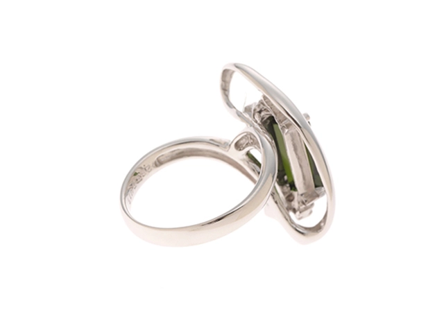 JEWELRY ノンブランドジュエリー リング 12号 プラチナ900/グリーントルマリン2.33ct/ダイヤモンド0.13ct/重さ約8.3g【472】YY