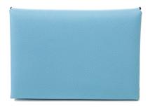 Hermès　エルメス　カード入れ　コイン入れ　カルヴィ　デュオ　ニューブルージーン　シルバー金具　【471】L