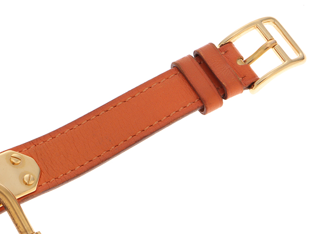 HERMES エルメス ケリーウォッチ KE1.201 オレンジ GP/レザー