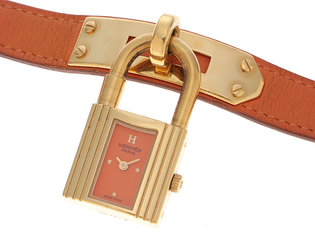 T778 エルメス ケリーウォッチ KE1.201 ボルドーストラップ クォーツ HERMES エルメス レディース腕時計 ケリーウォッチ KE1.210