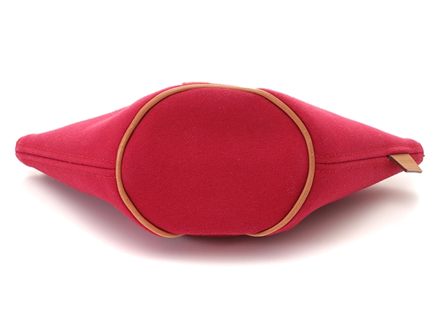 HERMES　エルメス　ポーチ　トルッス　パルミール　ミニ　レッド／ＳＶ　キャンバス　【472】HG