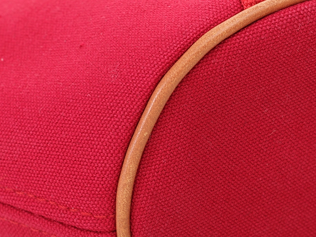 HERMES　エルメス　ポーチ　トルッス　パルミール　ミニ　レッド／ＳＶ　キャンバス　【472】HG