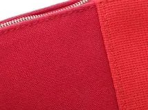 HERMES　エルメス　ポーチ　トルッス　パルミール　ミニ　レッド／ＳＶ　キャンバス　【472】HG