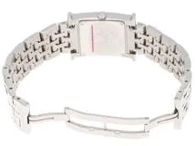 HERMES エルメス 腕時計 2003年並行品 Hウォッチ HH1.210.461/4804 ピンクギョーシェ文字盤 ステンレス クオーツ【472】SJ