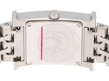 HERMES エルメス 腕時計 2003年並行品 Hウォッチ HH1.210.461/4804 ピンクギョーシェ文字盤 ステンレス クオーツ【472】SJ