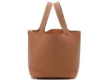 HERMES エルメス ピコタンロックＭＭ ゴールド/SV Ｗ刻印トリヨンクレマンス【432】 2147100549812