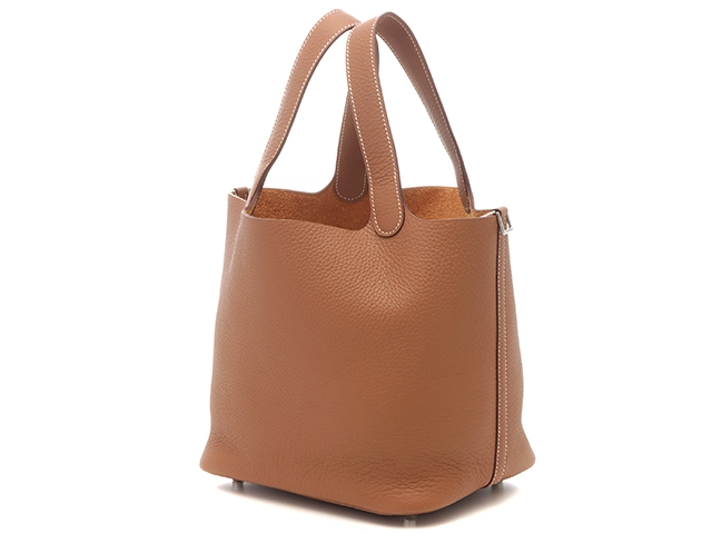 HERMES エルメス ピコタンロックMM ゴールド/SV W刻印トリヨンクレマンス【432】 2147100549812