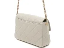CHANEL　シャネル　マトラッセ　チェーンショルダー　AS4906　アイボリー/GP　キャビアスキン　2147100551235【434】