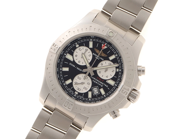 BREITLING ブライトリング 腕時計 2019年並行品 コルト クロノグラフ A7338811/BD43 ブラック/シルバー ステンレス 自動巻き【472】SJ