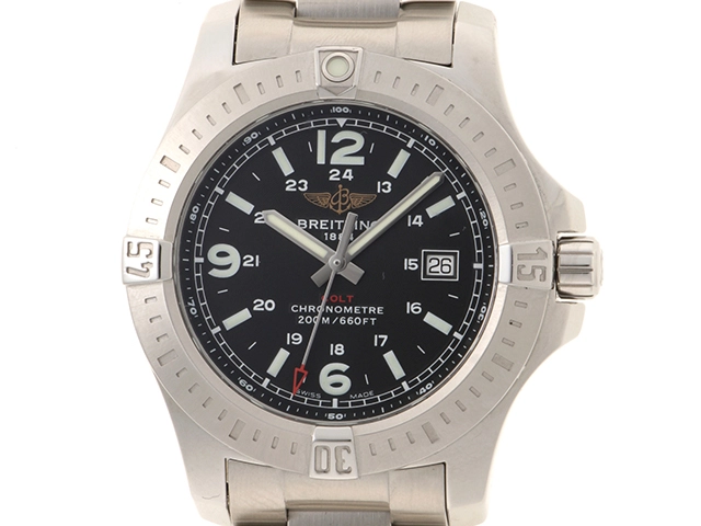 BREITLING　ブライトリング　時計　コルト　A7438811/BD45　ブラック文字盤　SS　メンズ　M