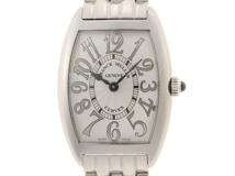 FRANCK MULLER　フランクミュラー　時計　トノーカーベックス　1752QZREL　シルバーギョーシェ文字盤　SS　クォーツ　レディース　M