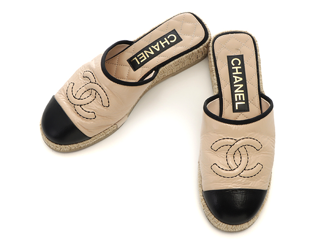 CHANEL エスパドリーユ CHANEL シャネル エスパドリーユスリッパサンダル レディース37