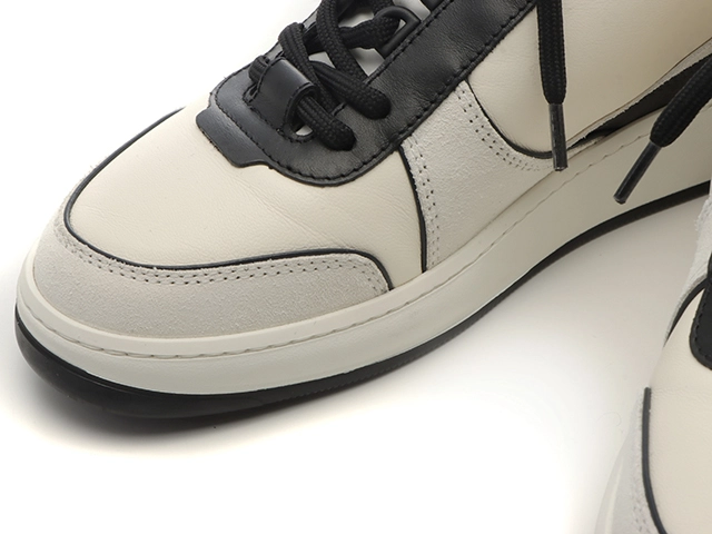 CHANEL　シャネル　スニーカー　レディース36　アイボリー/ブラック　レザー/スエード　G45212　2147100552379　【432】