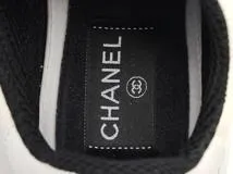 CHANEL　シャネル　スニーカー　レディース36　アイボリー/ブラック　レザー/スエード　G45212　2147100552379　【432】