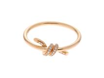 TIFFANY＆CO　ティファニー　ノット 　リング　K18ピンクゴールド　#16　ダイヤモンド   　3.5g  【471】N　2147100556537
