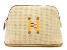 Hermès　エルメス　クレイジーH　ボリードポーチMM　シトロン／オークル　シルバー金具　【471】L