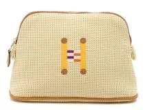 Hermès　エルメス　クレイジーH　ボリードポーチMM　シトロン／オークル　シルバー金具　【471】L