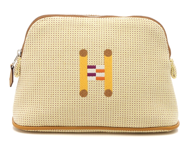 Hermès　エルメス　クレイジーH　ボリードポーチMM　シトロン／オークル　シルバー金具　【471】L