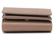 SAINT LAURENT　サンローラン　タイニーウォレット　459784　三つ折り財布　グレージュ　レザー　2147100557152【207】