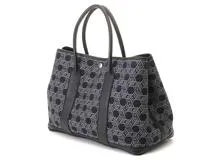 エルメス トートバッグ ネイビー/ブラック HERMES エルメス トートバッグ ガーデンパーティPMソーアッシュ