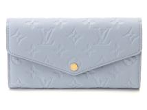 LOUIS VUITTON　ルイ・ヴィトン　ポルトフォイユ・サラ　モノグラム・アンプラント　ライトブルー　M82048　長財布  レディース　2147100557695【208】