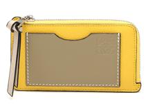 LOEWE　ロエベ　コインカードホルダー　イエロー　クレイグリーン　グレージュ【472】YI