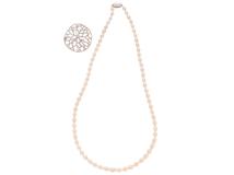 JEWELRY　ジュエリー　ネックレス＆ブローチ(トップ使用可)　SVシルバー　パール  　約42.2g /12.5g 　2147100558524【207】
