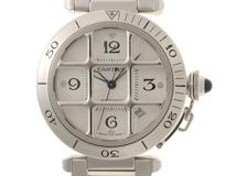 Cartier　カルティエ　時計　パシャ グリット　W31040H3　自動巻き　メンズ　シルバー　ステンレス　SS　2147100558845【207】