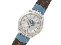 LOUIS VUITTON　2017年ギャランティ　ルイヴィトン　タンブール　自動巻き　日本限定55本　Q6G25　ステンレススチール　【432】