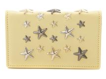 JIMMY CHOO ジミーチュウ スタースタッズ カードケース 名刺入れ イエロー レザー 【460】2147100559460