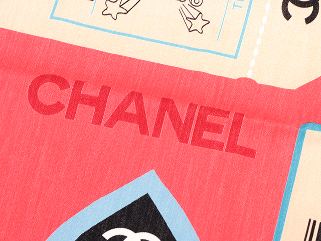 CHANEL シャネル スカーフ ストール ココマーク 大判 花柄 ひまわり CHANEL シャネル スカーフ ストール ココマーク 大判 花柄