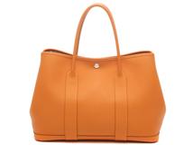 HERMES エルメス ガーデンパーティPM H064423CK アプリコット/SV C刻印 ヴァッシュ・カントリー 【460】2147100560824