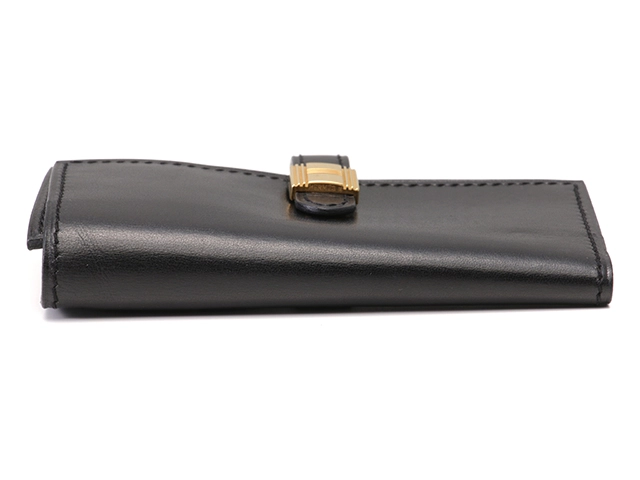 HERMES エルメス キーケース ソミュールディアンヌ4連×2キーケース ブラック/ゴールド金具 ボックスカーフ 〇W刻印(1993年頃)【472】YY