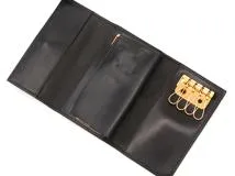HERMES エルメス キーケース ソミュールディアンヌ4連×2キーケース ブラック/ゴールド金具 ボックスカーフ 〇W刻印(1993年頃)【472】YY