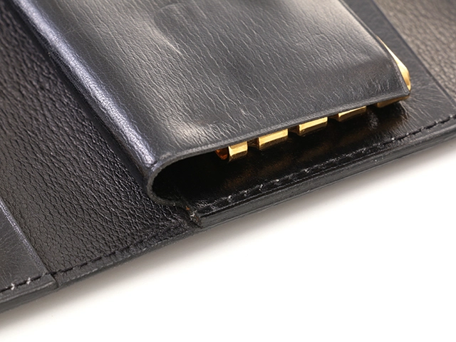 HERMES エルメス キーケース ソミュールディアンヌ4連×2キーケース ブラック/ゴールド金具 ボックスカーフ 〇W刻印(1993年頃)【472】YY