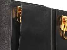 HERMES エルメス キーケース ソミュールディアンヌ4連×2キーケース ブラック/ゴールド金具 ボックスカーフ 〇W刻印(1993年頃)【472】YY