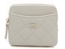 CHANEL　シャネル　マトラッセ　ジップコインパース　ホワイト／ＧＰ　キャビアスキン　AP2061　2147100562675　【437】