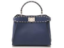 FENDI　フェンディ　セレリア　ミニピーカブー　ブルー　カーフ　8BN244 AFQ8 F1FPQ　2147100562873【432】