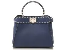 FENDI　フェンディ　セレリア　ミニピーカブー　ブルー　カーフ　8BN244 AFQ8 F1FPQ　2147100562873【432】