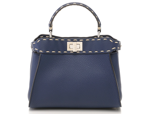 FENDI　フェンディ　セレリア　ミニピーカブー　ブルー　カーフ　8BN244 AFQ8 F1FPQ　2147100562873【432】
