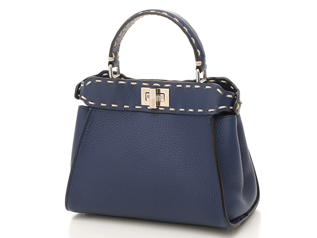 FENDI　フェンディ　セレリア　ミニピーカブー　ブルー　カーフ　8BN244 AFQ8 F1FPQ　2147100562873【432】