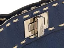 FENDI　フェンディ　セレリア　ミニピーカブー　ブルー　カーフ　8BN244 AFQ8 F1FPQ　2147100562873【432】