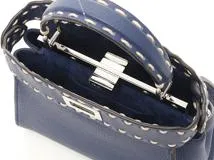 FENDI　フェンディ　セレリア　ミニピーカブー　ブルー　カーフ　8BN244 AFQ8 F1FPQ　2147100562873【432】