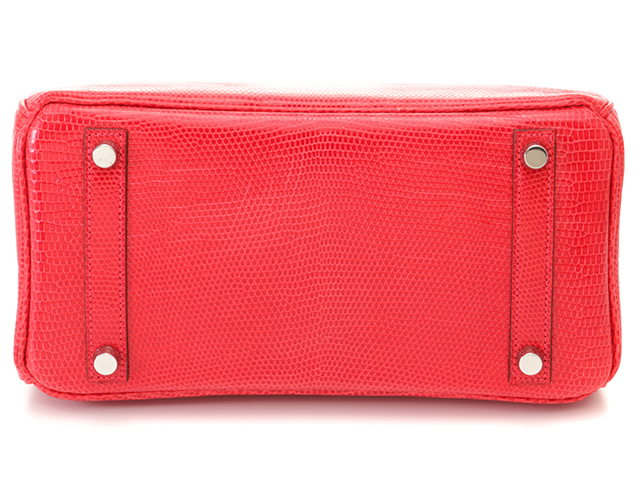 HERMES エルメス バーキン25 ルージュ シルバー金具 □K刻