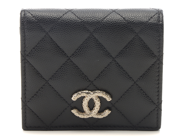 CHANEL シャネル マトラッセ スモールウォレット ブラック/GP