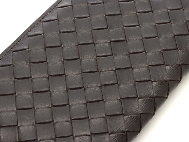 BOTTEGA VENETA ボッテガ・ヴェネタ イントレチャート 長札入れ ロングウォレット ブラウン カーフ【473】