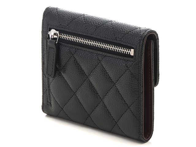 CHANEL シャネル  クラッシックフラップ ウォレット ブラック 楽天市場】【5%OFF】 シャネル 三つ折り財布 クラシック